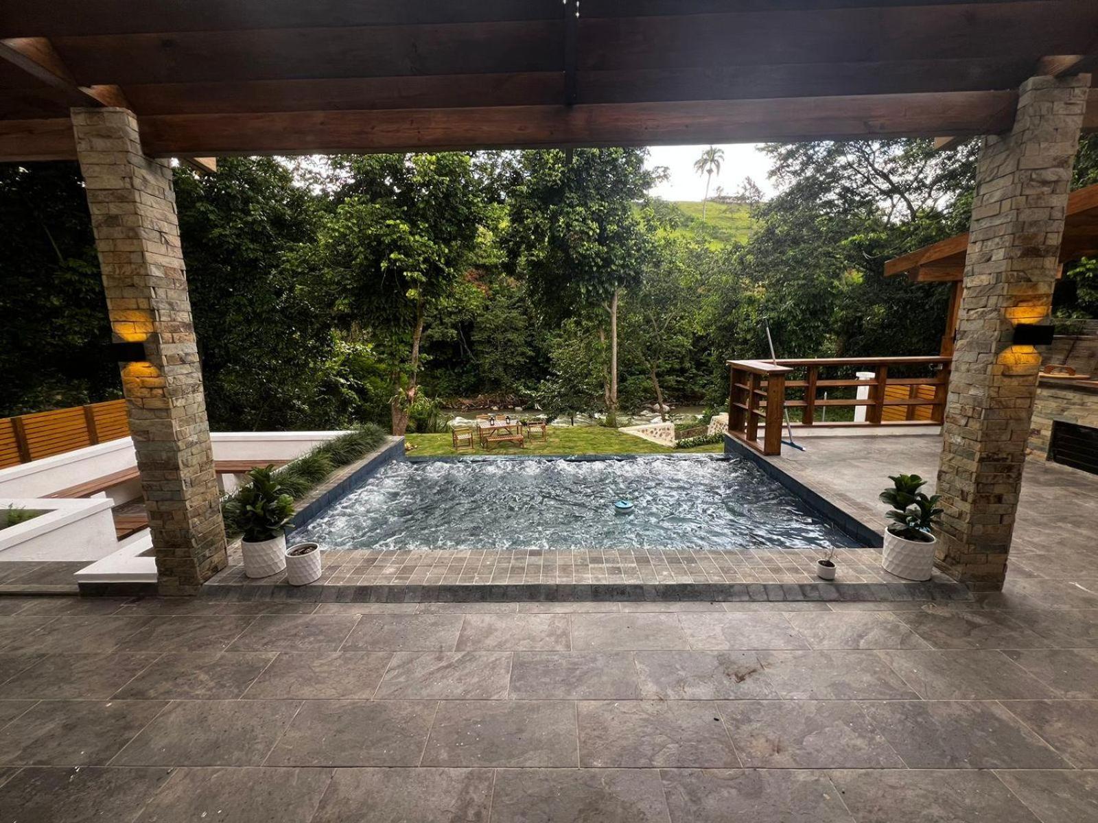 Villa Cielito Del Yaque - Jarabacoa - Rio Privado - Picuzzi Climatizado Exterior foto
